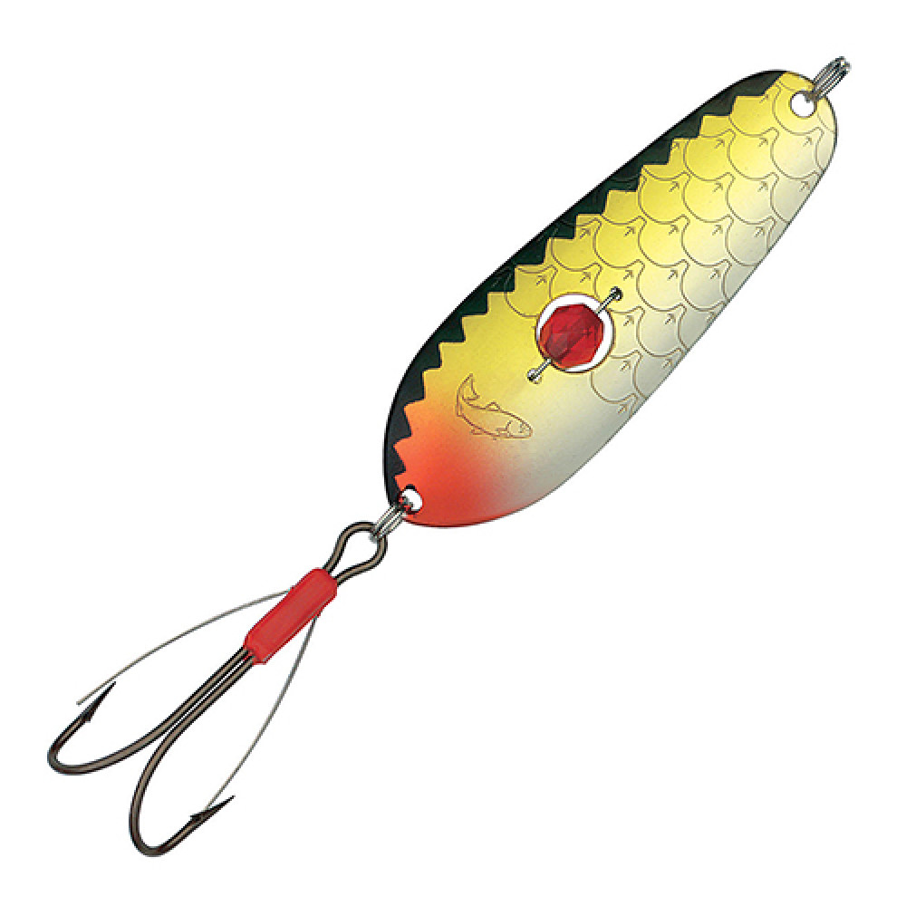 Блешня Kuusamo Rasanen 70mm 20g бусинка незачіп #Ye/G/GR-B