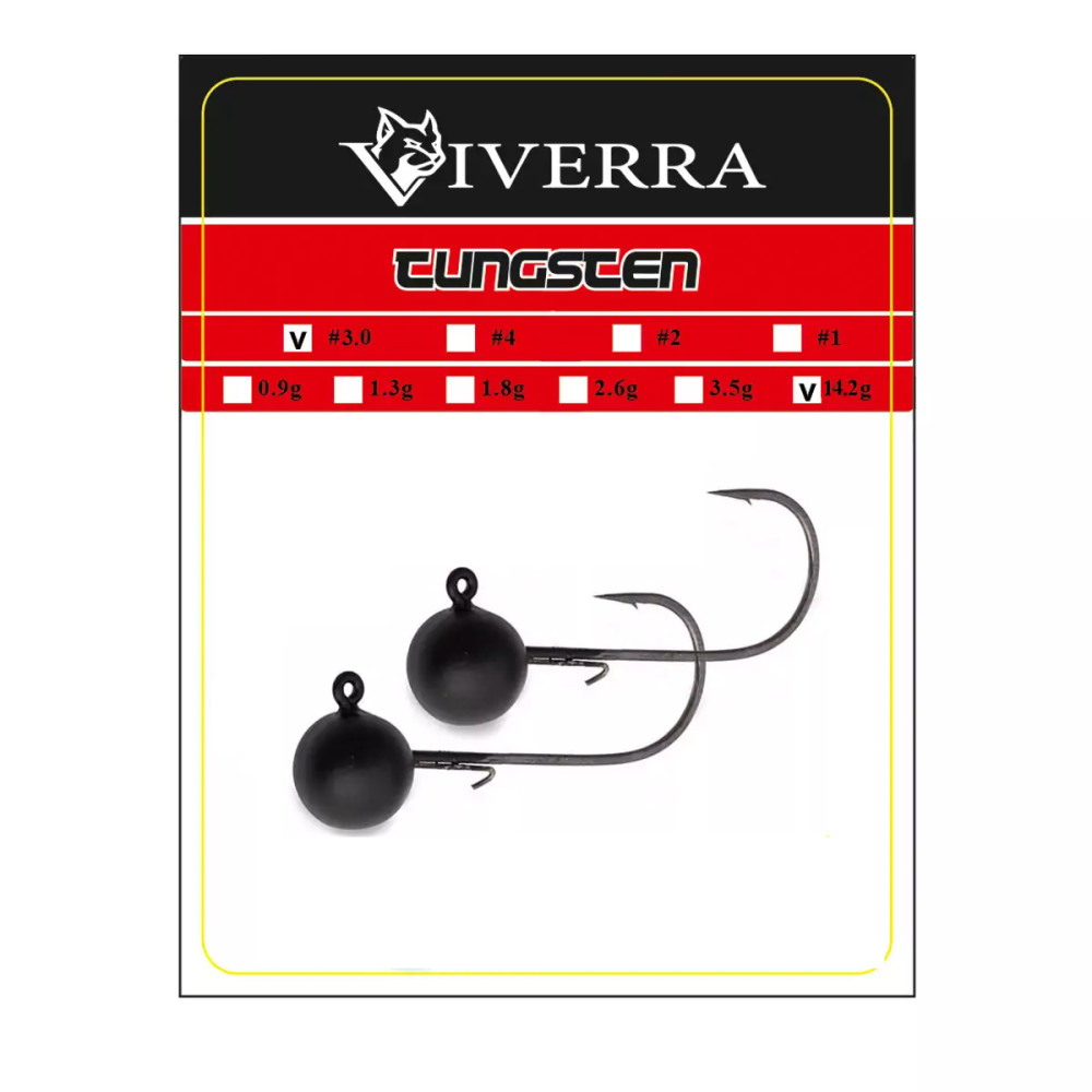 Джигголівка вольфрам Viverra 17,8g #3/0 Black