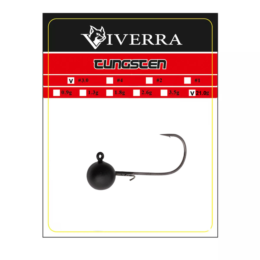 Джигголівка вольфрам Viverra 17,8g #3/0 Black