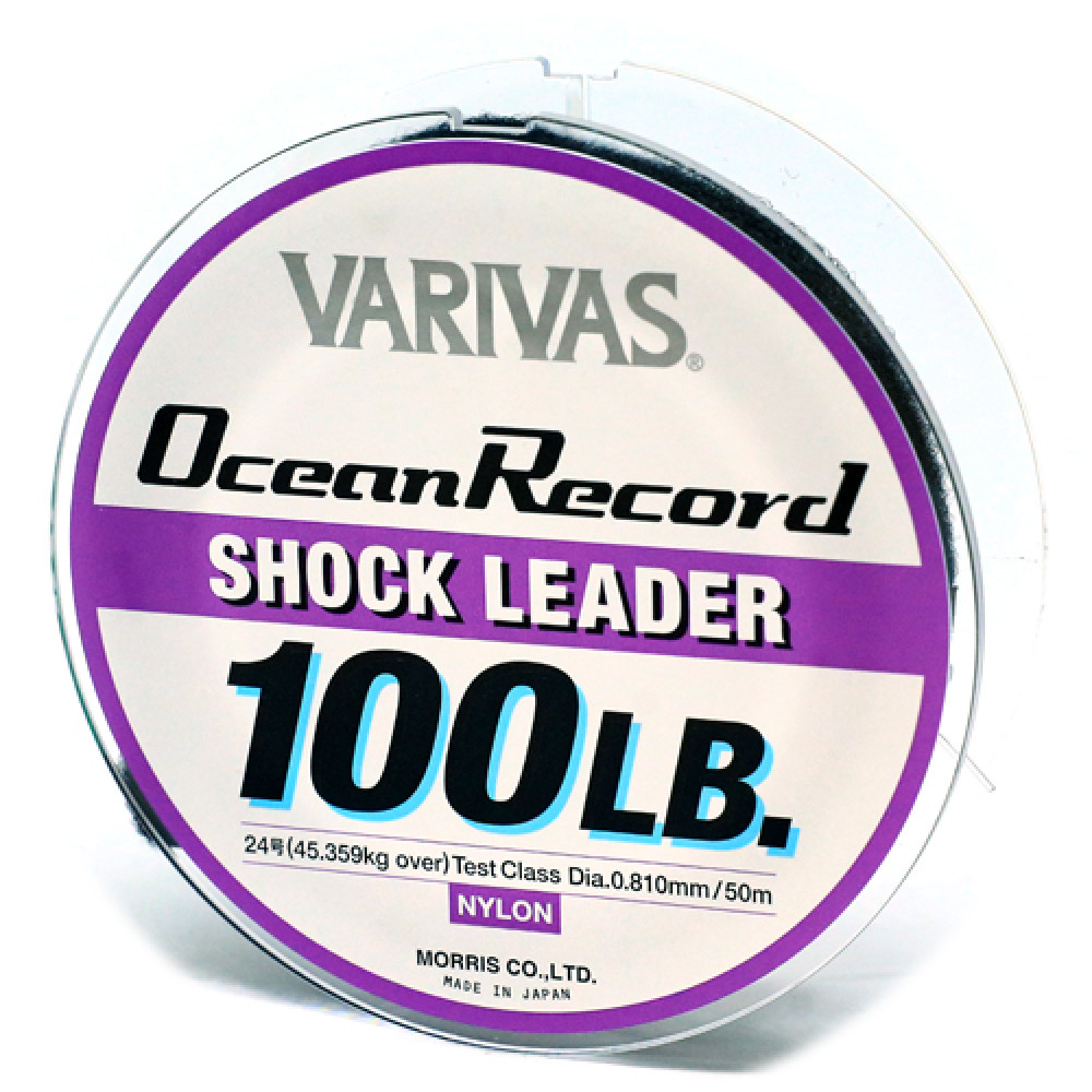 Моношоклідер Varivas Ocean Record Shock Leader 0.81mm 100lb 45.36kg 50m
