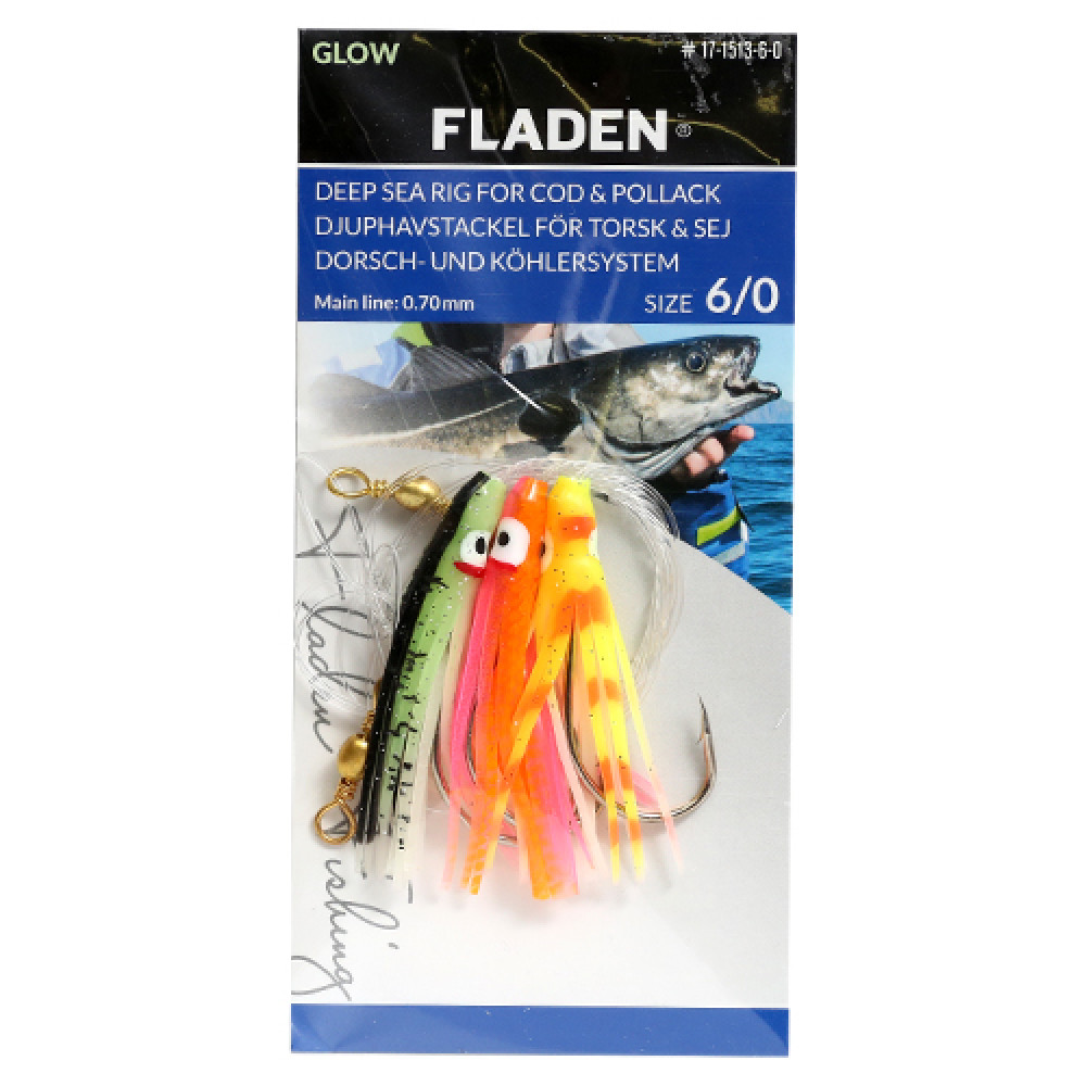 Морський монтаж Fladen Mini Octopus green, orange, pink, hook s