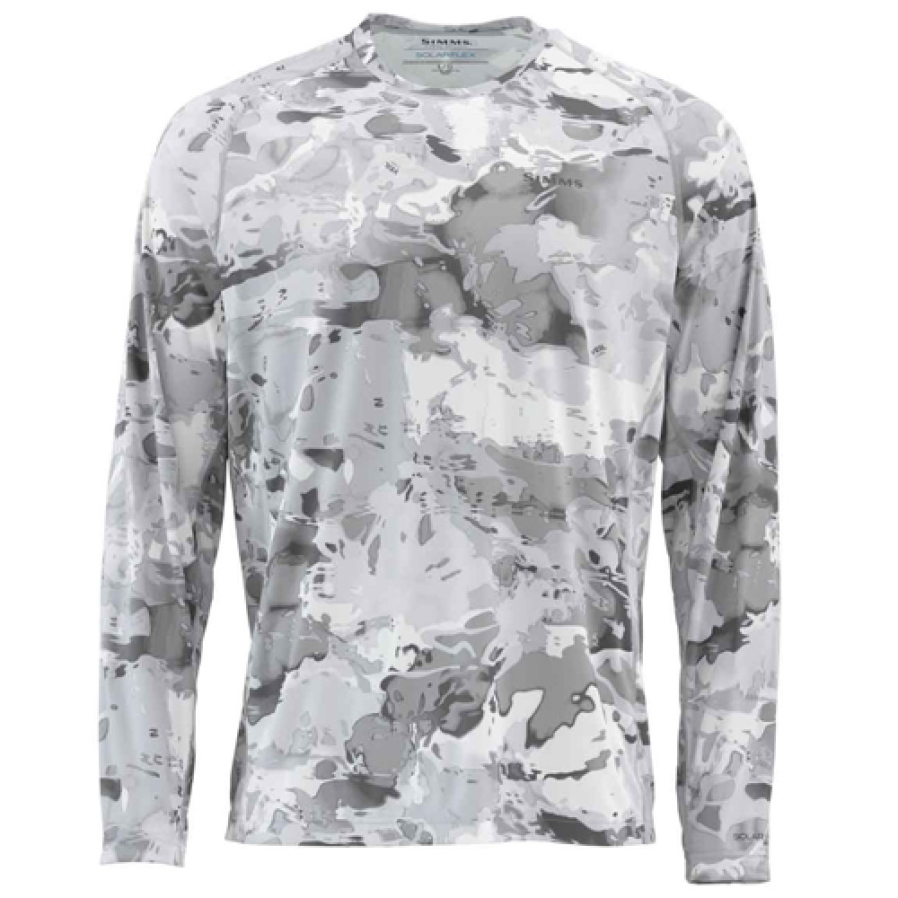 Реглан Simms SolarFlex Crewneck Prints Cloud Camo Grey XXL