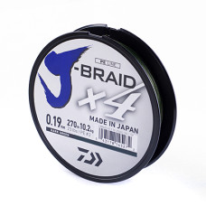 Шнур Daiwa J-Braid X4E 0,19mm-270m Dark Green