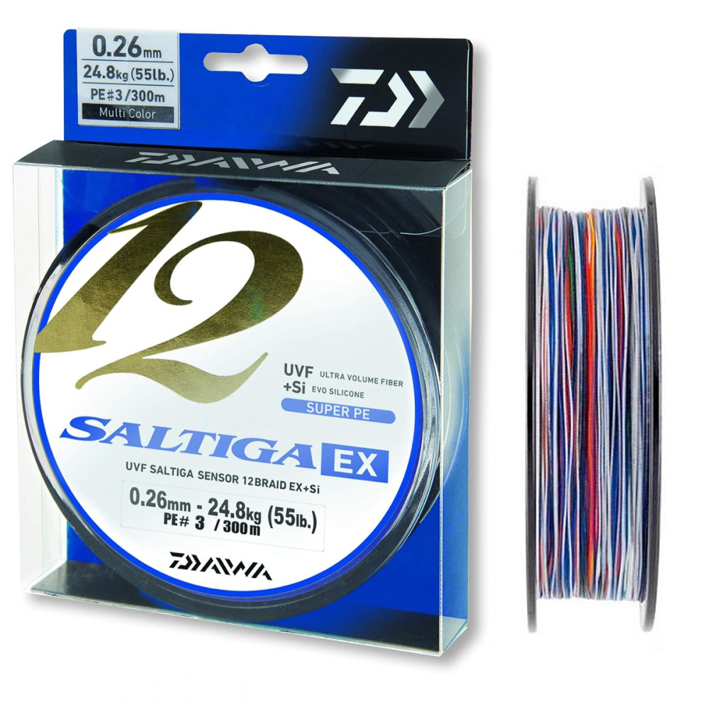 Шнур Daiwa Saltiga 12BEX+SI MC 300m 24.8kg 0.26mm #3.0