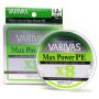 Шнур Varivas MAX Power PE X8 Lime Green 150m 7.5kg 0.148mm #0.8