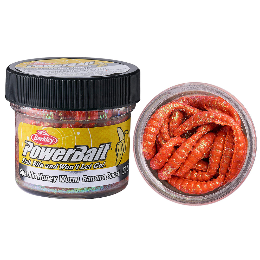 Силікон Berkley PowerBait Power Honey Worm 25mm 60g #Red/Yellow