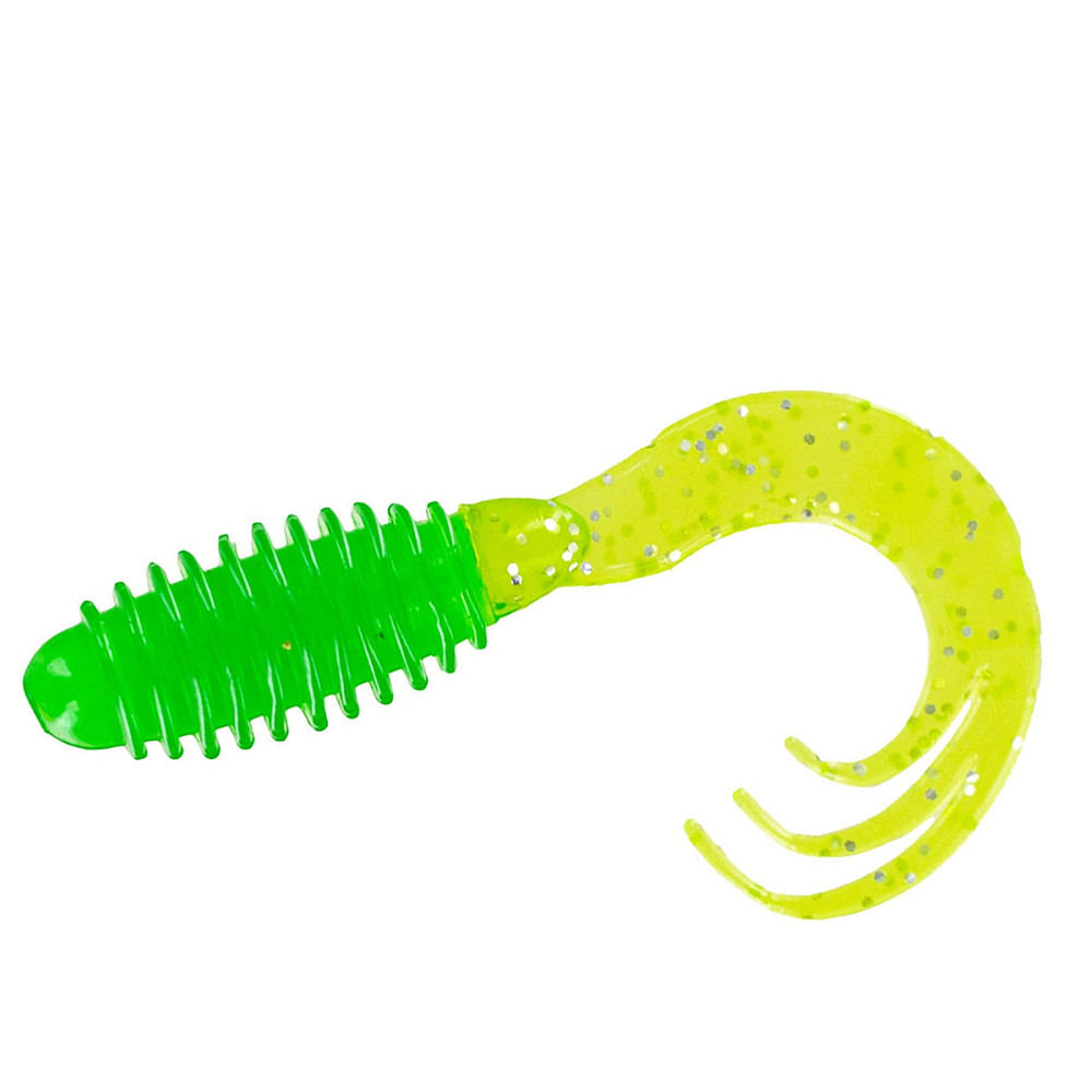 Силікон Big Bite Baits Ring Triple Tip Grub 2" 10pc #Silver Frog