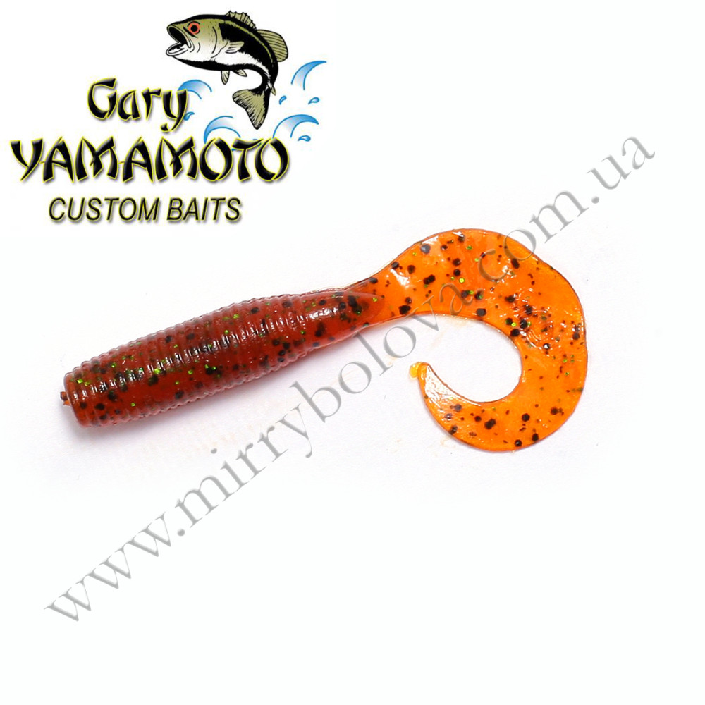 Силікон Gary Yamamoto Single Tail Grub 4" 20pc #Chartreuse With Large Silver