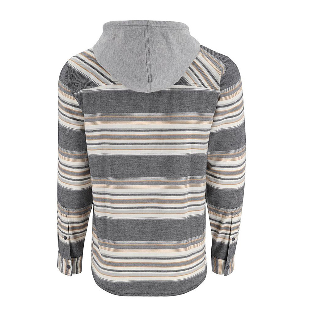 Сорочка Simms Santee Flannel Hoody  Black/Slate Blanket Stripe M