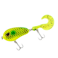 Джерк Fladen Scary tail 18g #Lmegreen grey pattern