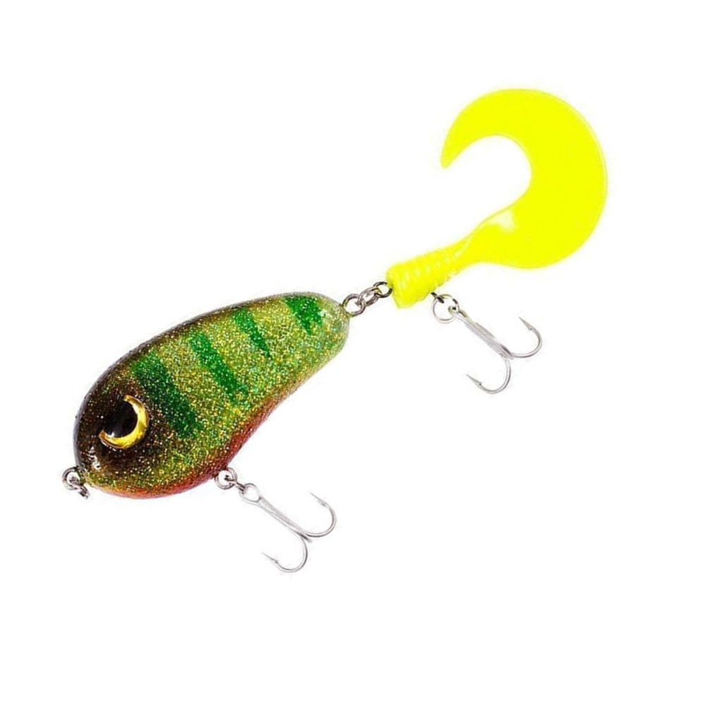 Джерк Fladen Scary tail 18g #Lmegreen grey pattern