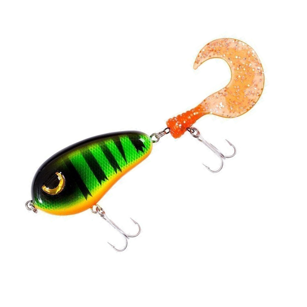 Джерк Fladen Scary tail 18g #Lmegreen grey pattern