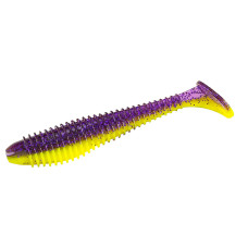 Силікон Big Bite Baits Pro Swimmer 3.8" 6pc #Purple Glitter/Opaque Chart
