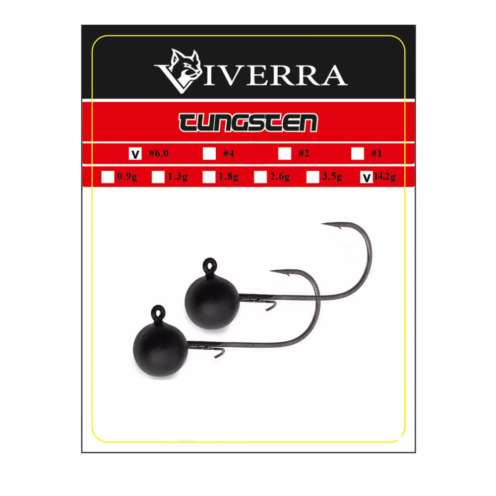 Джигголівка вольфрам Viverra 21,0g #6/0 Black