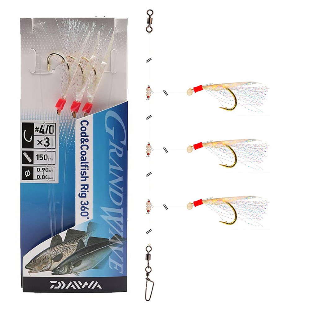 Монтаж Daiwa Grand Wave Cod & Pollack Rig 150cm 0.8/0.9mm #4/0 White