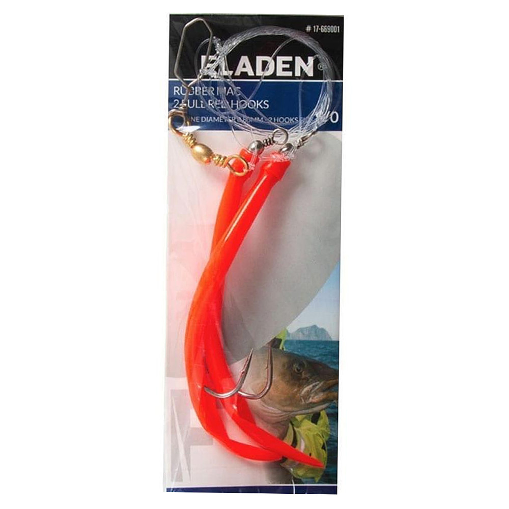 Морський монтаж Fladen Rubber M 2 luminous hooks 12/0