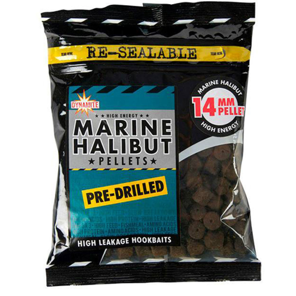 Пелетс Dynamite Baits Pre-Drilled Marine Halibut 8mm 350g