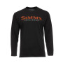 Реглан Simms Logo Shirt LS Black Orange Logo L