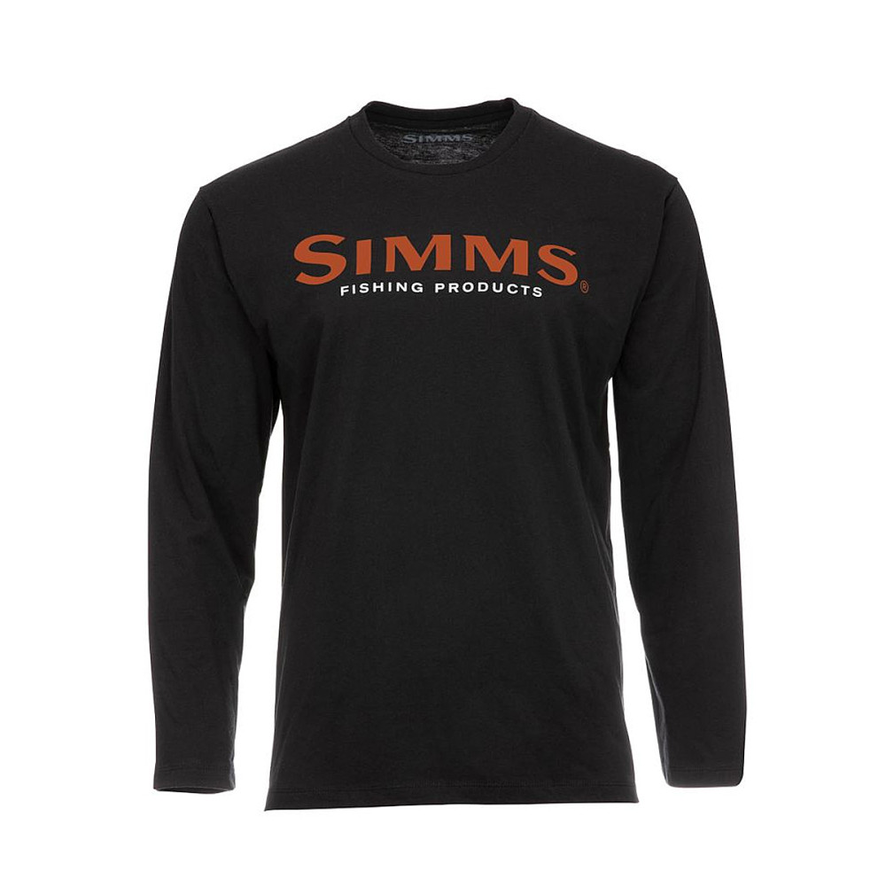Реглан Simms Logo Shirt LS Black Orange Logo L