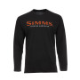 Реглан Simms Logo Shirt LS Black Orange Logo L