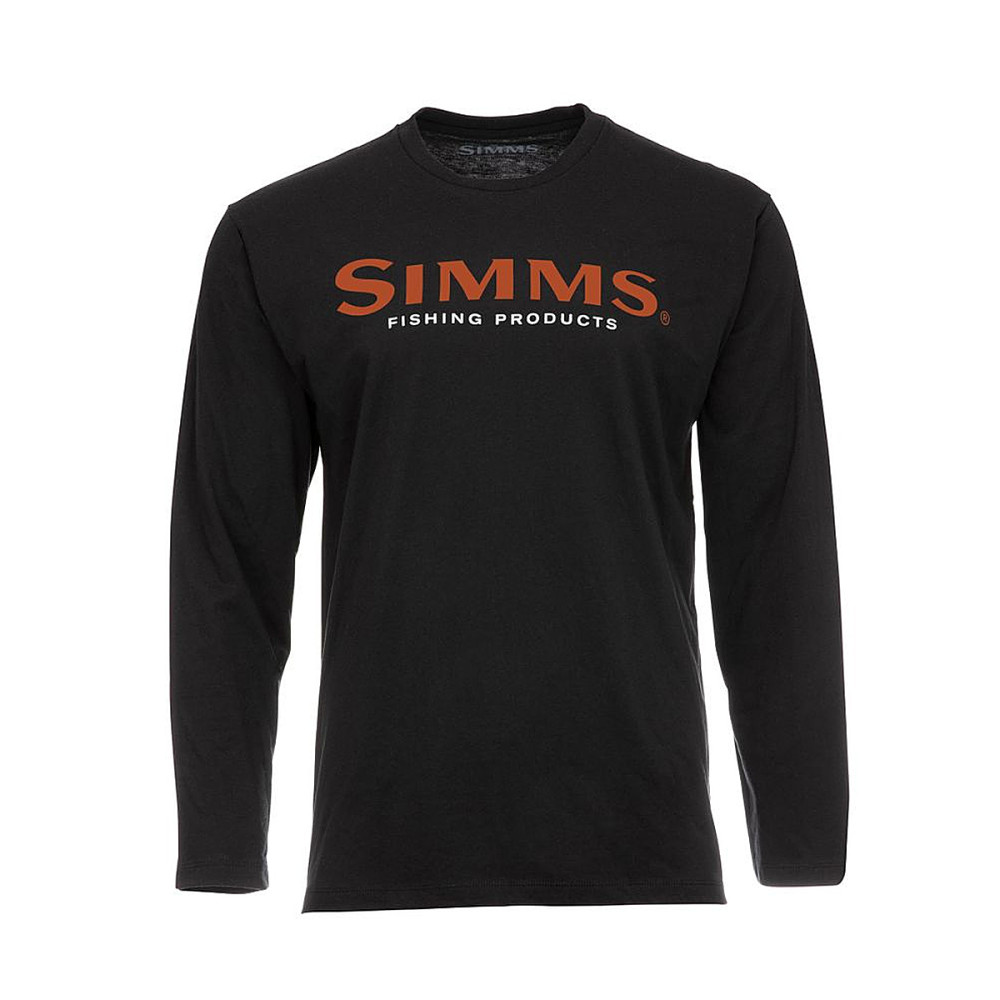 Реглан Simms Logo Shirt LS Black Orange Logo L