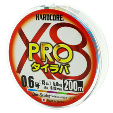 Шнур Duel Hardcore X8 PRO 200m 5Color 5.8kg 0.13mm #0.6