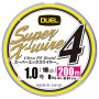 Шнур Duel Super X-Wire 4 200m 0.19mm 9kg 5Color Yellow Marking #1.2