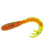 Силікон Big Bite Baits Triple Tip Grub 2" 10pc #Green Hot Pink Tail