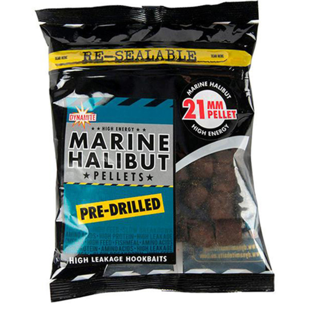 Пелетс Dynamite Baits Pre-Drilled Marine Halibut 14mm 350g