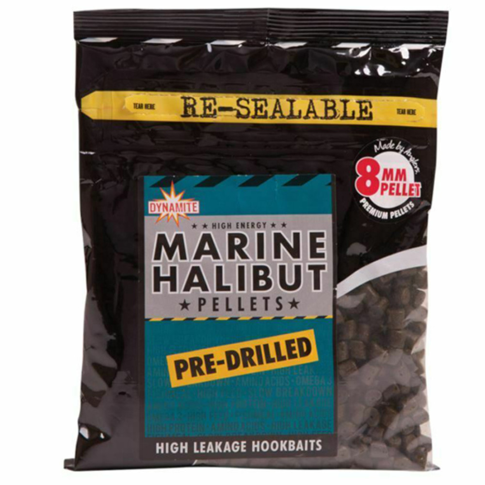 Пелетс Dynamite Baits Pre-Drilled Marine Halibut 14mm 350g