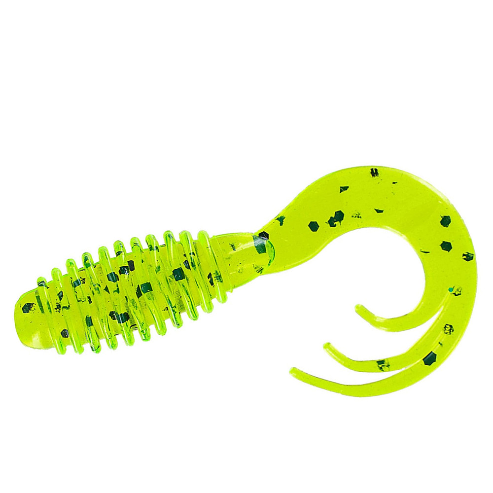 Силікон Big Bite Baits Ring Triple Tip Grub 2" 10pc #Acid Rain