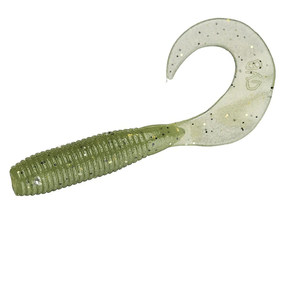 Силікон Gary Yamamoto Single Tail Grub 4" 20pc #Cinnamon With Large Black