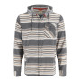 Сорочка Simms Santee Flannel Hoody  Black/Slate Blanket Stripe XL