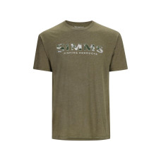 Футболка Simms Logo T-shirt RC Dark Clover/Military Heather L