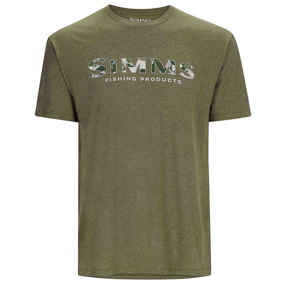 Футболка Simms Logo T-shirt RC Dark Clover/Military Heather XXL