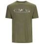 Футболка Simms Logo T-shirt RC Dark Clover/Military Heather XXL