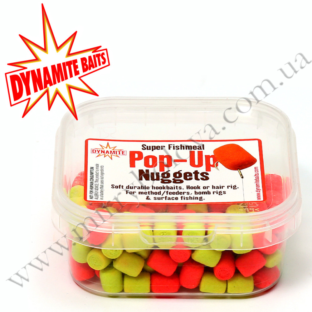 Нагетс Dynamite Baits Pop-Ups Super Fishmeal Nuggets Yellow/Red 8mm