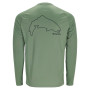 Реглан Simms Tech Tee Artist Series Trout Outline/Field M