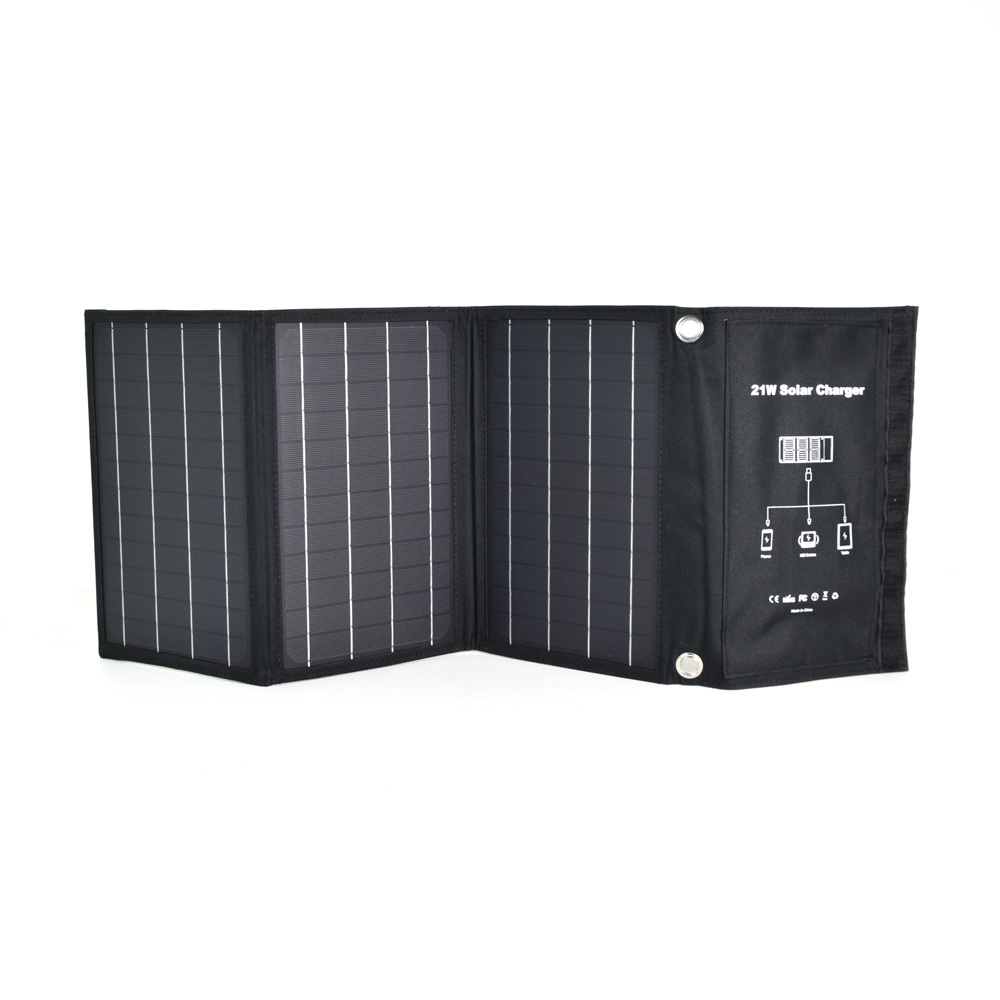 Комплект: портативна сонячна панель 21W Solar Charge, повербанк FEB-292B 20 Вт + 22.5 Вт, кабель синхронізації RC-068W